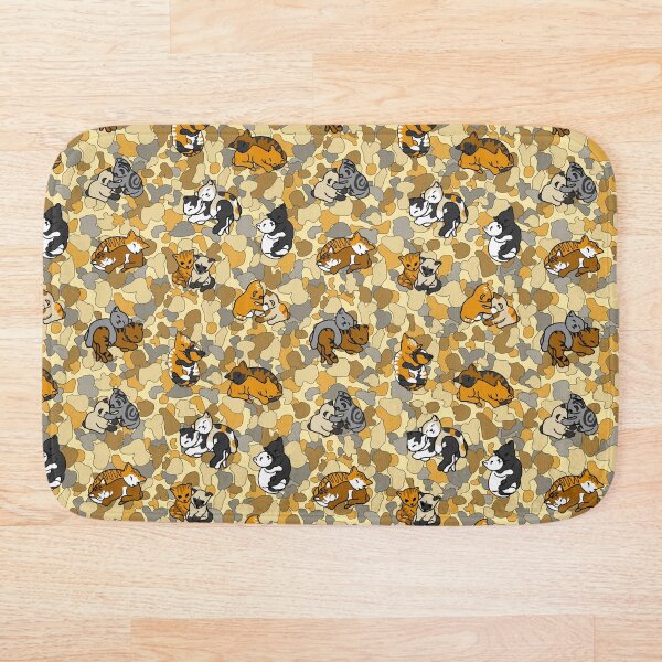 Artikelvorschau, Kuschelkatze Camo Naturbraun Gelb Orange Grau entworfen und verkauft von MyThingNow.