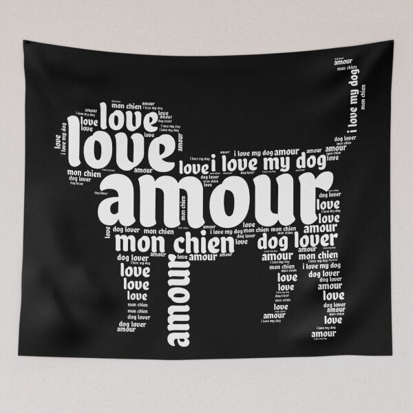 Item preview, Dog silhouette white text designed and sold by Astralia.