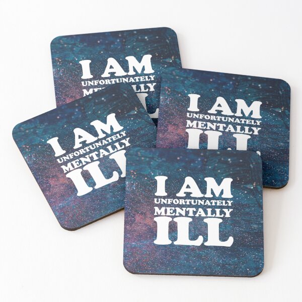 Item preview, Spotted Blue and Purple Pattern: I am Unfortunately Mentally Ill designed and sold by SomeDesignThing.