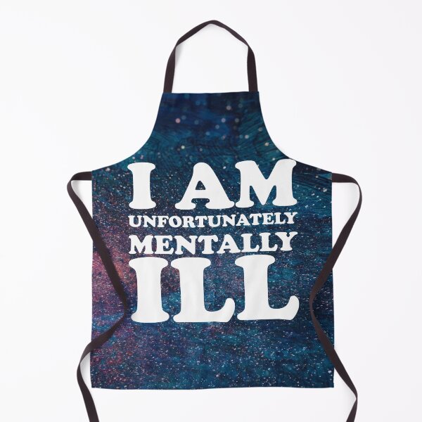 Item preview, Spotted Blue and Purple Pattern: I am Unfortunately Mentally Ill designed and sold by SomeDesignThing.