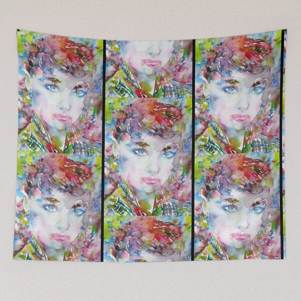 Item preview, AUDREY HEPBURN watercolor portrait .7  designed and sold by DrCurtis51629.