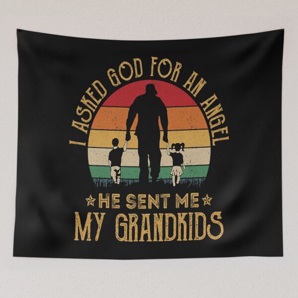 Item preview, I Asked God For An Angel He Sent Me My Grandkids designed and sold by UweSchroeder.