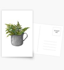 Mug with fern leaves Postcards