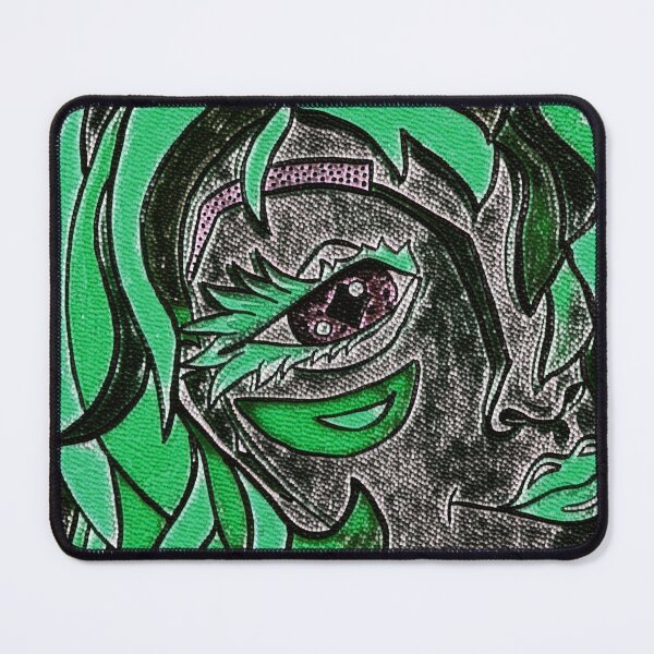 Item preview, Green Lady portrait, edited watercolour drawing designed and sold by MariDaniArt.