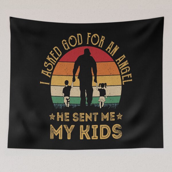 Item preview, I Asked God For An Angel He Sent Me My Kids designed and sold by UweSchroeder.