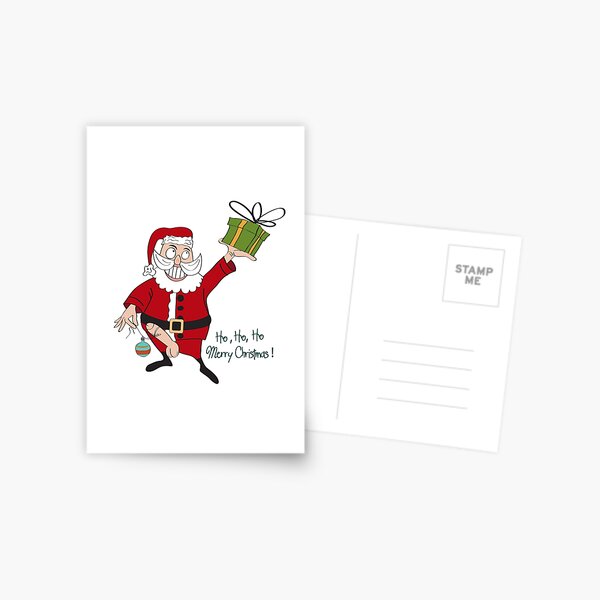 santa loca con bolas grandes Postal