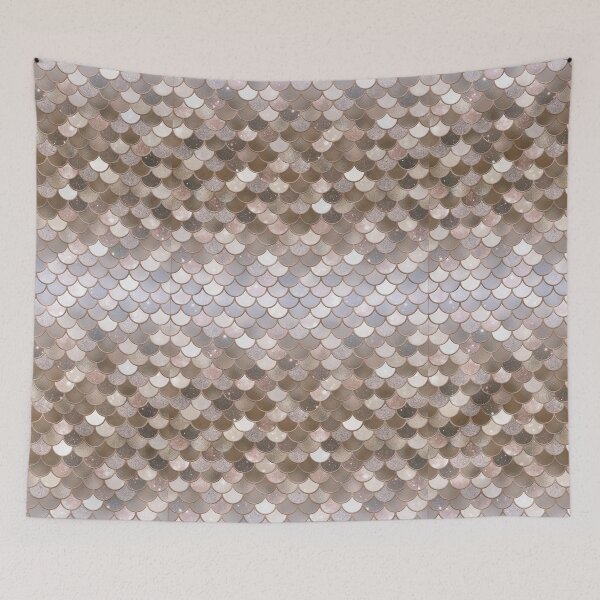 Item preview, Rose Gold Glitter Mermaid Scale Pattern Gradient 4 designed and sold by PressedOak.
