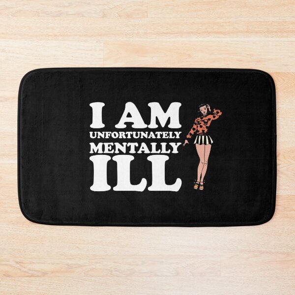 Item preview, I am Unfortunately Mentally Ill | Retro Cartoon Woman designed and sold by SomeDesignThing.