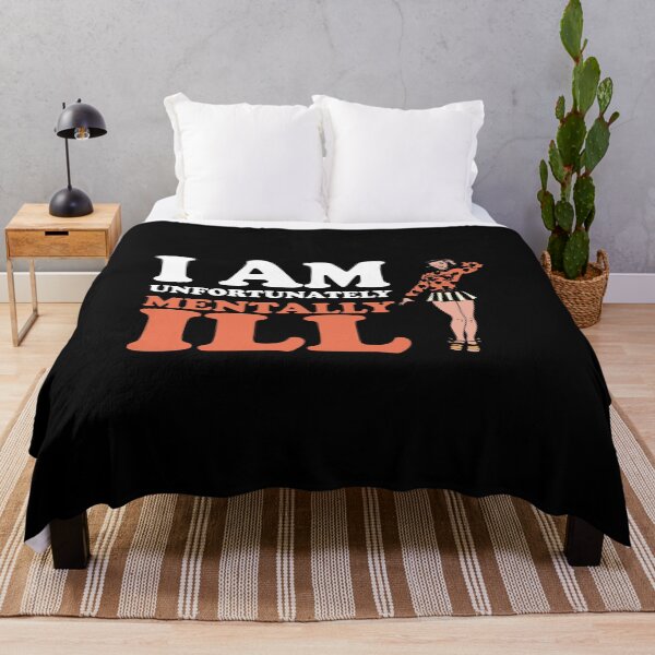 Item preview, I am Unfortunately Mentally Ill | Retro Cartoon Woman designed and sold by SomeDesignThing.