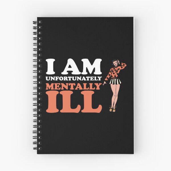 Item preview, I am Unfortunately Mentally Ill | Retro Cartoon Woman designed and sold by SomeDesignThing.
