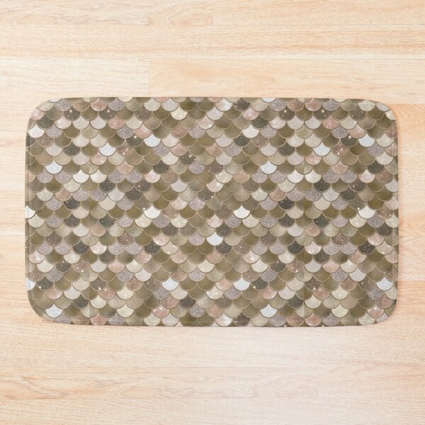 Item preview, Rose Gold Glitter Mermaid Scale Pattern 4 designed and sold by PressedOak.