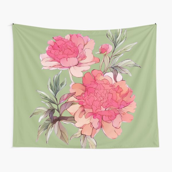 Telas decorativas: Peonias | Redbubble