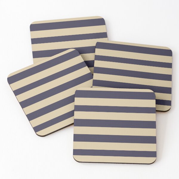 Item preview, Soybean and Nocturnal Eclipse Colors in Horizontal Stripes designed and sold by NECHSTORE.