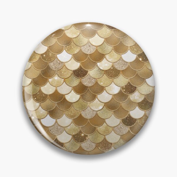 Item preview, Gold Glitter Mermaid Scale Pattern  designed and sold by PressedOak.