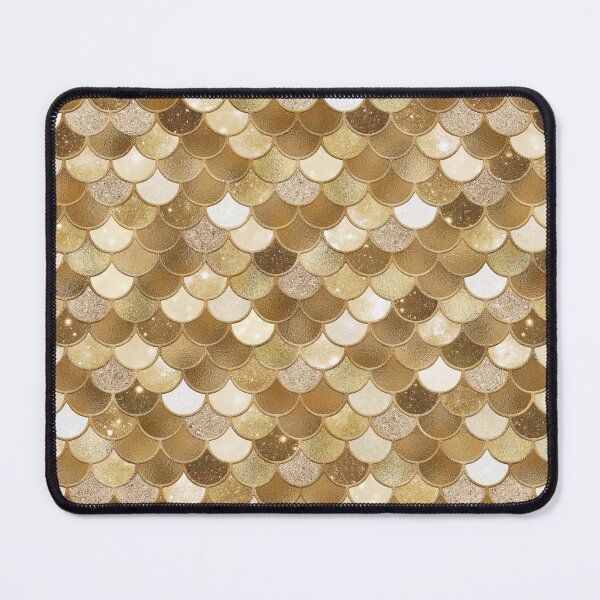 Item preview, Gold Glitter Mermaid Scale Pattern  designed and sold by PressedOak.