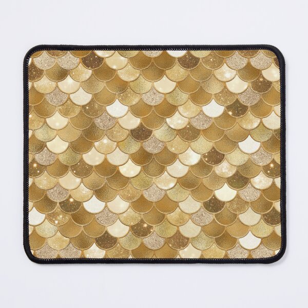 Item preview, Gold Glitter Mermaid Scale Pattern 2 designed and sold by PressedOak.