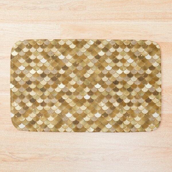 Item preview, Gold Glitter Mermaid Scale Pattern 2 designed and sold by PressedOak.