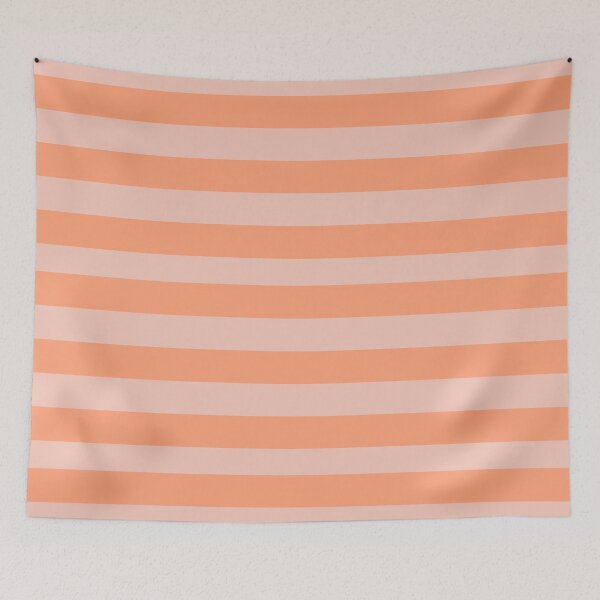 Item preview, Orange Cantaloupe and Blush Pink Colors in Horizontal Stripes designed and sold by NECHSTORE.