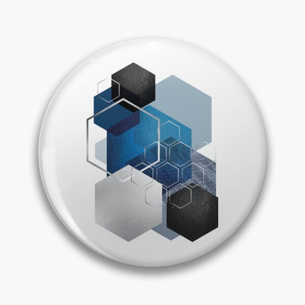 Item preview, Blue Hexagonal Geometric designed and sold by UrbanEpiphany.
