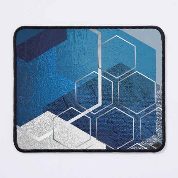 Item preview, Blue Hexagonal Geometric designed and sold by UrbanEpiphany.