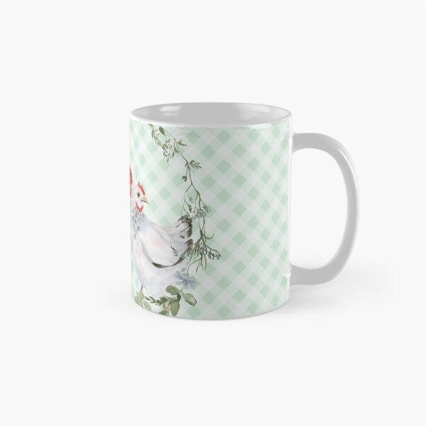 Item preview, Beautiful hen and rooster, florals and gingham, cottagecore aesthetic. Chickens are awesome collection, 2 of 3. designed and sold by Orianah.