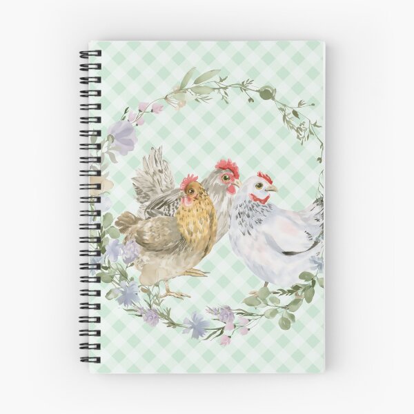 Item preview, Beautiful hen and rooster, florals and gingham, cottagecore aesthetic. Chickens are awesome collection, 2 of 3. designed and sold by Orianah.