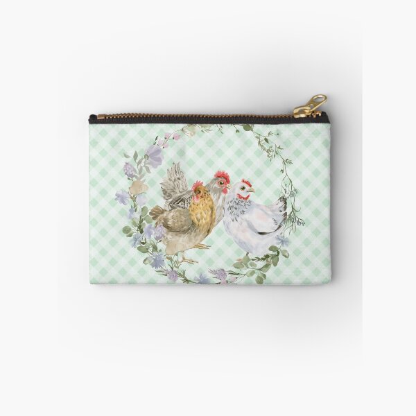 Item preview, Beautiful hen and rooster, florals and gingham, cottagecore aesthetic. Chickens are awesome collection, 2 of 3. designed and sold by Orianah.