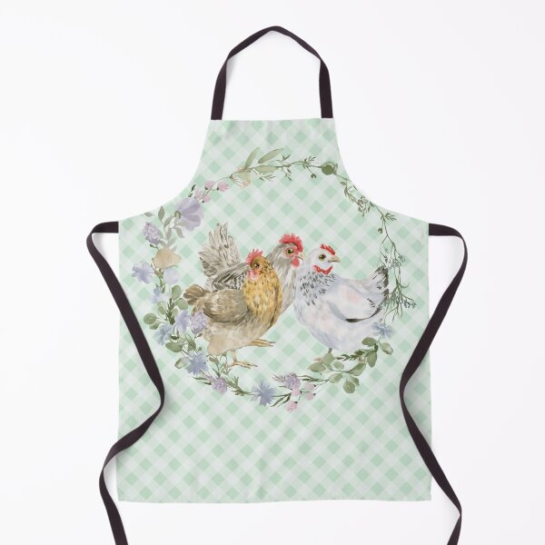 Item preview, Beautiful hen and rooster, florals and gingham, cottagecore aesthetic. Chickens are awesome collection, 2 of 3. designed and sold by Orianah.