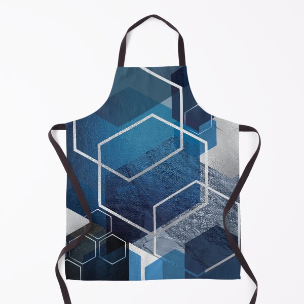 Item preview, Blue Hexagonal Geometric designed and sold by UrbanEpiphany.