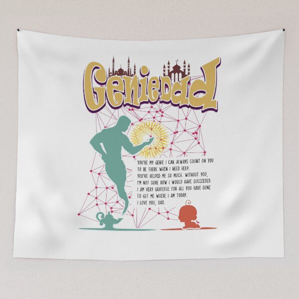 Item preview, Genie Dad (W-Rectro),You’re my genie I can always count on you to be there when I need help.,Happy Father's Day T-Shirt, Father's Day Gift, Moustache Shirt designed and sold by Vaccine159.