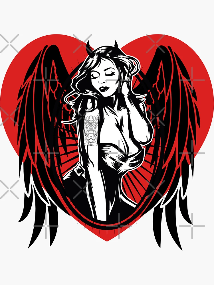 Angel Goth Sticker Decal Punk Grunge Tattoo