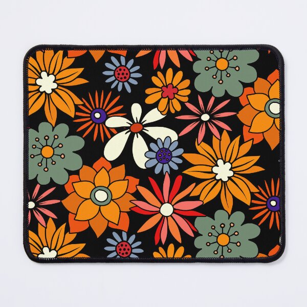 Item preview, Retro 1960's Orange And Yellow Floral Pattern designed and sold by DEC02.