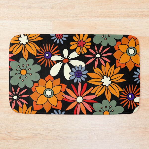 Item preview, Retro 1960's Orange And Yellow Floral Pattern designed and sold by DEC02.