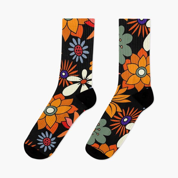 Item preview, Retro 1960's Orange And Yellow Floral Pattern designed and sold by DEC02.