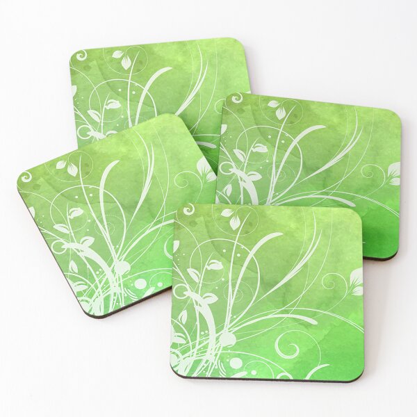Item preview, Abstract Floral Art Lime White  designed and sold by Tshirtstory.