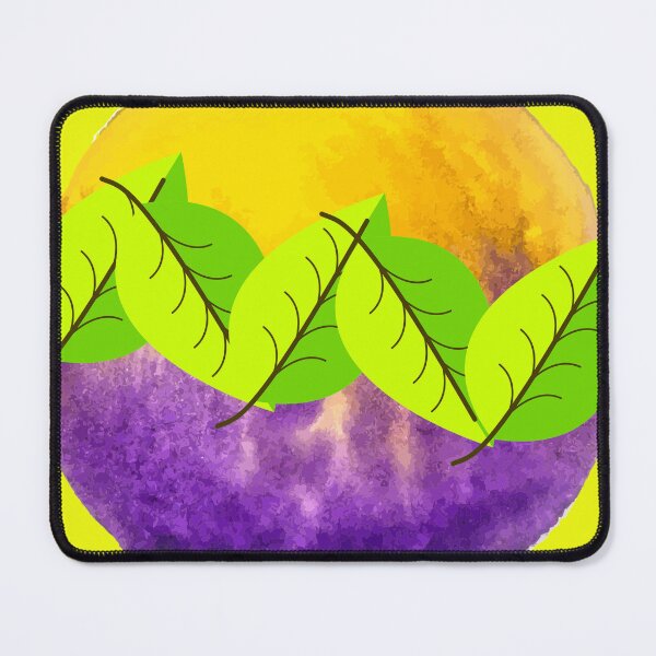 Item preview, circle & leaves ,yellow purple background designed and sold by time-to-relax.