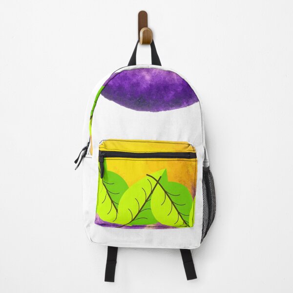 Item preview, circle & leaves ,yellow purple background designed and sold by time-to-relax.
