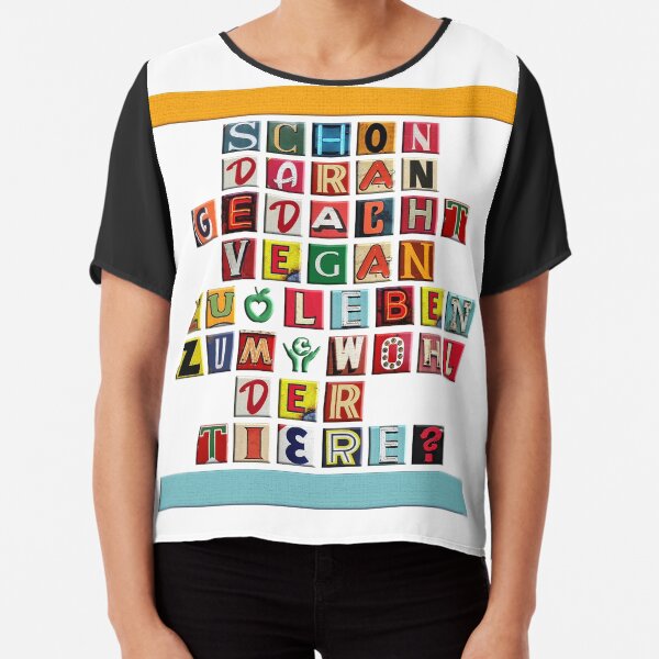 VEGAN FÜR TIERE Chiffon Top