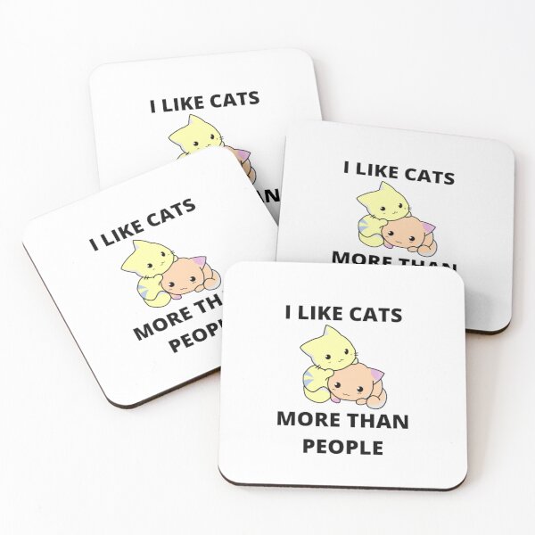 Item preview, I like cats more than people-cat lover-pet-cat mom-cat dad-i love cats designed and sold by PacePoint.