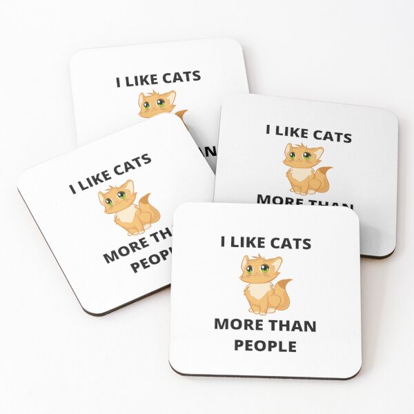 Item preview, I like cats more than people-cat lover-pet-cat mom-cat dad-i love cats designed and sold by PacePoint.