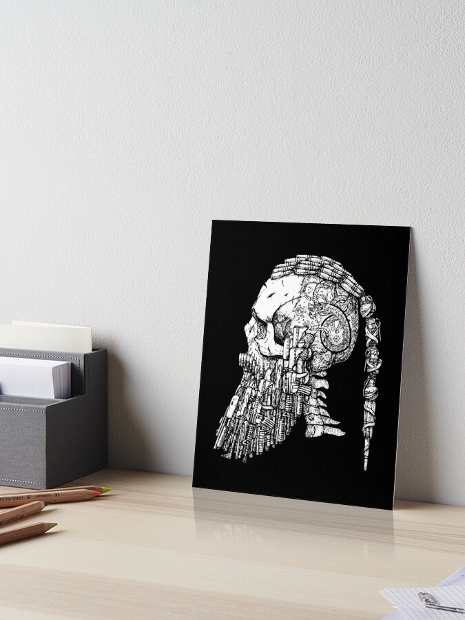 Bearded Viking Skull Viking Tattoo Ragnar Viking Classic | Art Board Print