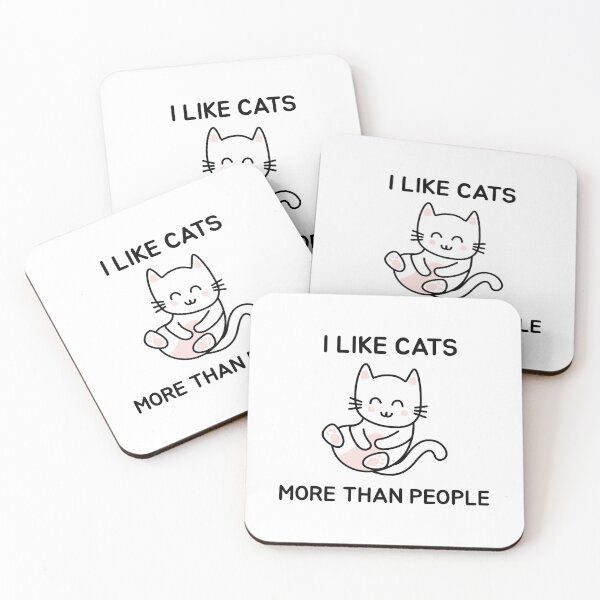 Item preview, I like cats more than people-cat lover-pet-cat mom-cat dad-i love cats designed and sold by PacePoint.