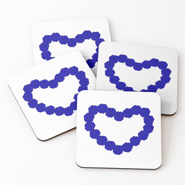 Item preview, Blue Rose Heart Wreath designed and sold by blu-razz-roses.