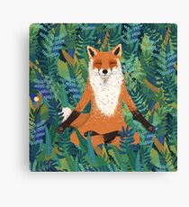 Fox Yoga Canvas Print