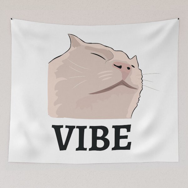 Item preview, Vibing or vibe cat emote dank meme catjam designed and sold by alltheprints.