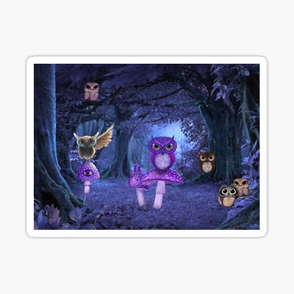 Forest Owls Sticker