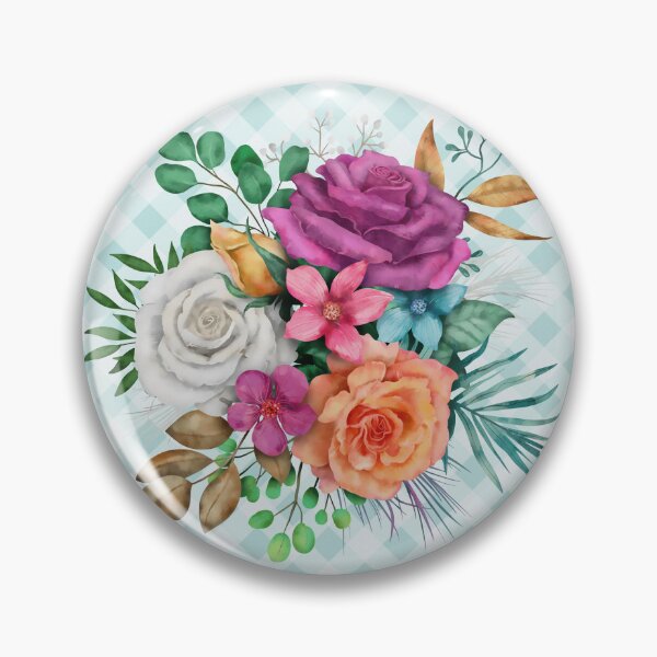 Item preview, Pretty vintage rose bouquet and gingham, cottagecore aesthetic collection 2 of 3 designed and sold by Orianah.
