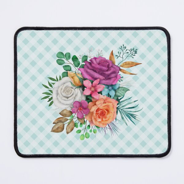 Item preview, Pretty vintage rose bouquet and gingham, cottagecore aesthetic collection 2 of 3 designed and sold by Orianah.