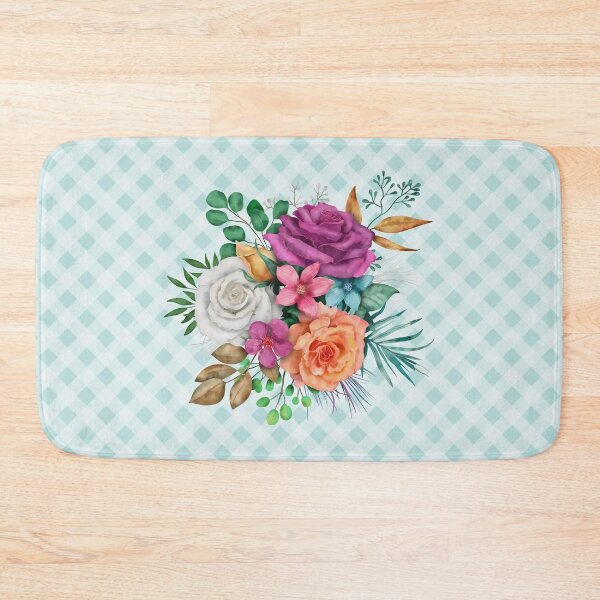 Item preview, Pretty vintage rose bouquet and gingham, cottagecore aesthetic collection 2 of 3 designed and sold by Orianah.
