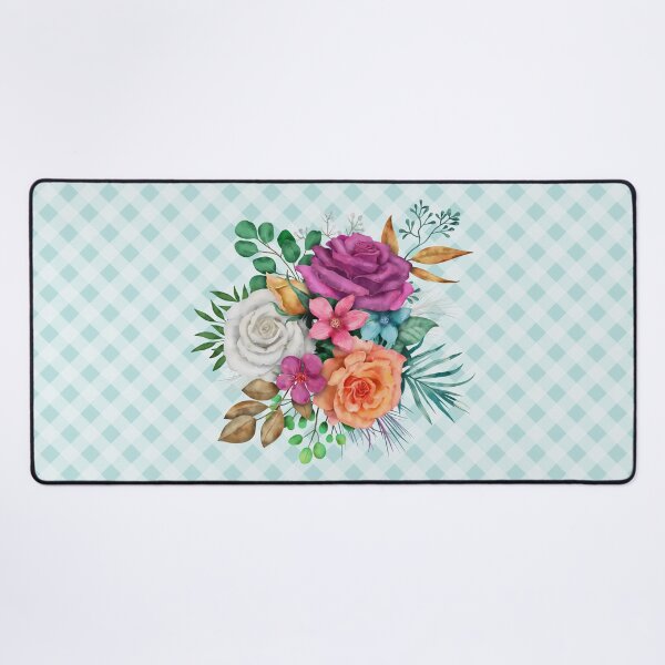 Item preview, Pretty vintage rose bouquet and gingham, cottagecore aesthetic collection 2 of 3 designed and sold by Orianah.